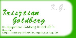 krisztian goldberg business card